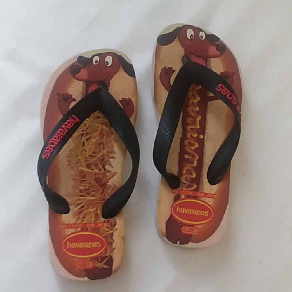 Hot Dog Weenie Kids Sandals Flip Flops
